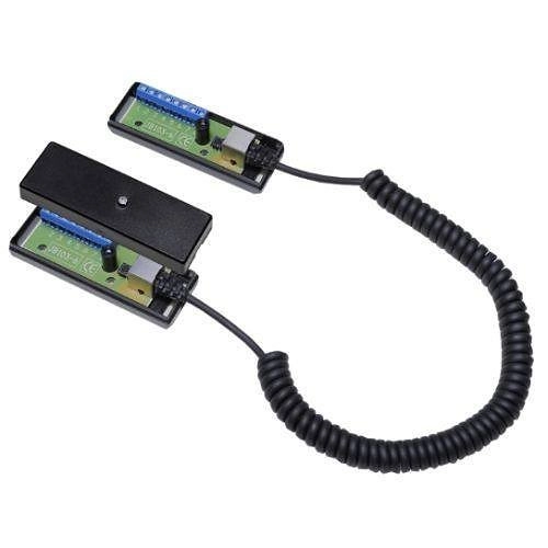 DL 6A-100-BL Alarmtech DL 6A-100-BL Boucle de porte avec connexion RJ12, Câble spiralé, 100cm, Noir